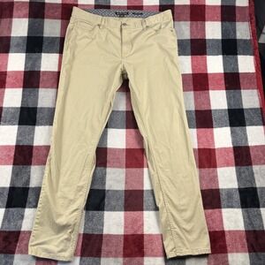 Michael Kors Parker Slim Fit Pants Mens 36x32 (Fits 36x31") Beige Chino Casual